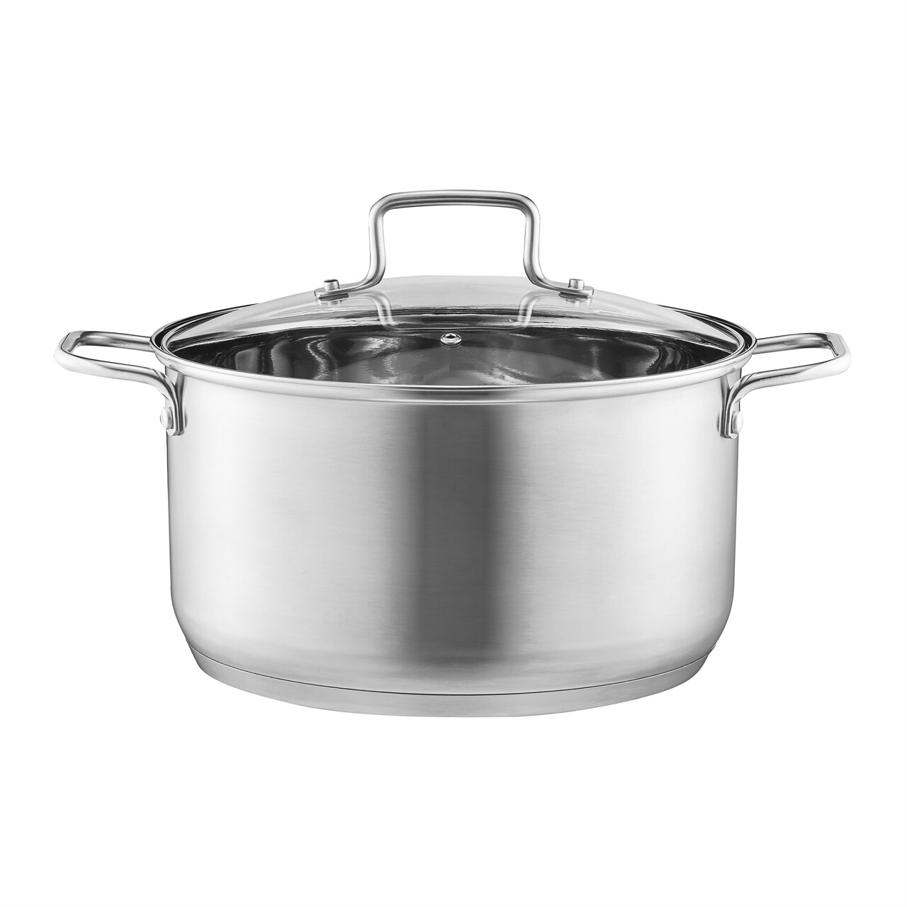 Oala cu capac Hugo, Ambition, 24 cm, 4.5 L, inox AISI 304/sticla, argintiu - 1 | YEO