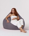 Fotoliu puf, Bean Bag, Ferndale Premium XXL, 115 x 130 cm, poliester impermeabil, gri fumuriu