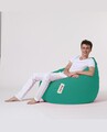 Fotoliu puf, Bean Bag, Ferndale Premium XXL, 115 x 130 cm, poliester impermeabil, turcoaz