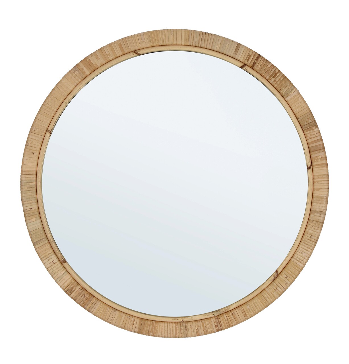 Oglinda decorativa Hakima Round, Bizzotto, Ø60 x 2 cm, ratan/MDF, natural