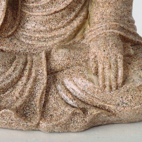 Decoratiune Niamey Buddha, Boltze, 28 cm, polirasina, bej