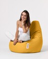 Fotoliu puf, Bean Bag, Ferndale Drop L, 80 x 80 cm, poliester impermeabil, galben