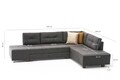 Coltar extensibil pe dreapta Manama, Balcab Home, 280x206x85 cm, lemn, antracit