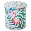 Cutie cu capac Flamingo, Creaciones Meng, 16.5x15.5 cm, metal