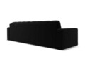 Canapea 4 locuri, Justin, Micadoni Home, BL, 227x90x72 cm, catifea, negru