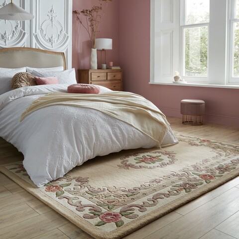 Covor Aubusson Fawn, Flair Rugs, 75x150 cm, lana, maro deschis