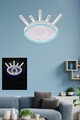 Decoratiune luminoasa LED, Evil Eye,  Benzi flexibile de neon, DC 12 V, Alb/Albastru