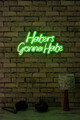 Decoratiune luminoasa LED, Haters Gonna Hate, Benzi flexibile de neon, DC 12 V, Verde