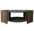 Masuta de cafea Marbel, Talon, 75 x 75 x 40 cm, walnut/gri/negru