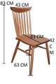 Scaun, Gauge Concept, 234427, 50 x 50 x 85 cm, lemn solid, maro