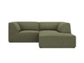 Coltar dreapta 3 locuri, Ruby, Micadoni Home, BL, 186x180x69 cm, velur, verde