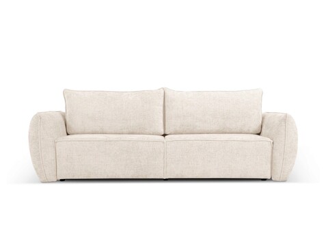 Canapea extensibila 3 locuri, Kaelle, Micadoni Home, BL, 244x97x91 cm, poliester chenille, bej deschis