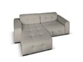 Coltar stanga 4 locuri, Kendal, Micadoni Home, BL, 256x173x79 cm, catifea, gri inchis