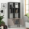 Corp biblioteca, Decortie, Bene, 80x166x30 cm, Antracit / Mocha deschis