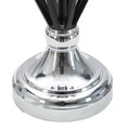 Lampa de masa Darkly Silver, Mauro Ferretti, 1 x E27, 40W, fier/poliester, negru/argintiu