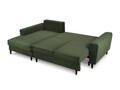 Coltar extensibil stanga 4 locuri, Moghan, Micadoni Home, BL, 241x145x88 cm, velur, verde bottle