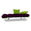 Canapea extensibila Gauge Concept, Damson Green, 2 locuri, 190x70 cm, fier/poliester