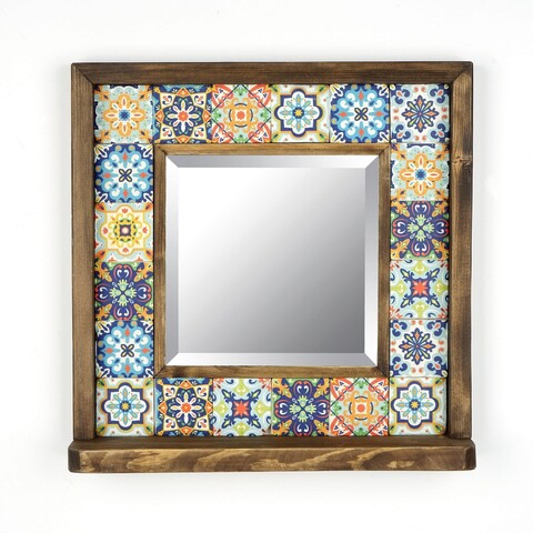 Oglinda decorativa, Evila Originals, STO016, 32.5x33x8cm, Multicolor