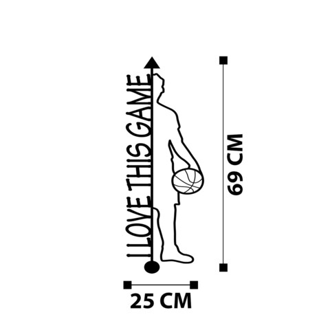 Decoratiune de perete, Piccolo, Metal, Dimensiune: 38 x 50 cm, Negru