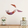 Decoratiune de perete, Love Birds, Poliester, Roz / Portocaliu