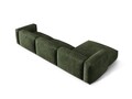 Coltar modular stanga 3 locuri, Martina-120, Micadoni Home, 332x176x75 cm, catifea, verde