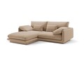 Coltar stanga 3 locuri, Torino-184, Micadoni Home, 220x170x83 cm, catifea, bej sand