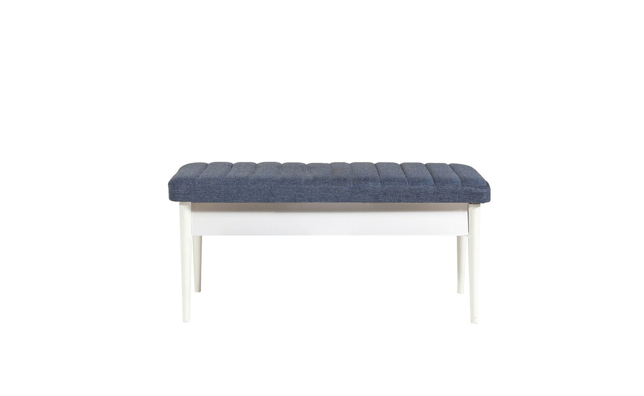 Bancheta Vina 1048-1, Dark Blue, White, Vella, 110x40x51 cm - 2 | YEO