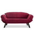 Canapea extensibila Genzo, Futon, 2 locuri, 177x81x87 cm, metal, maroon