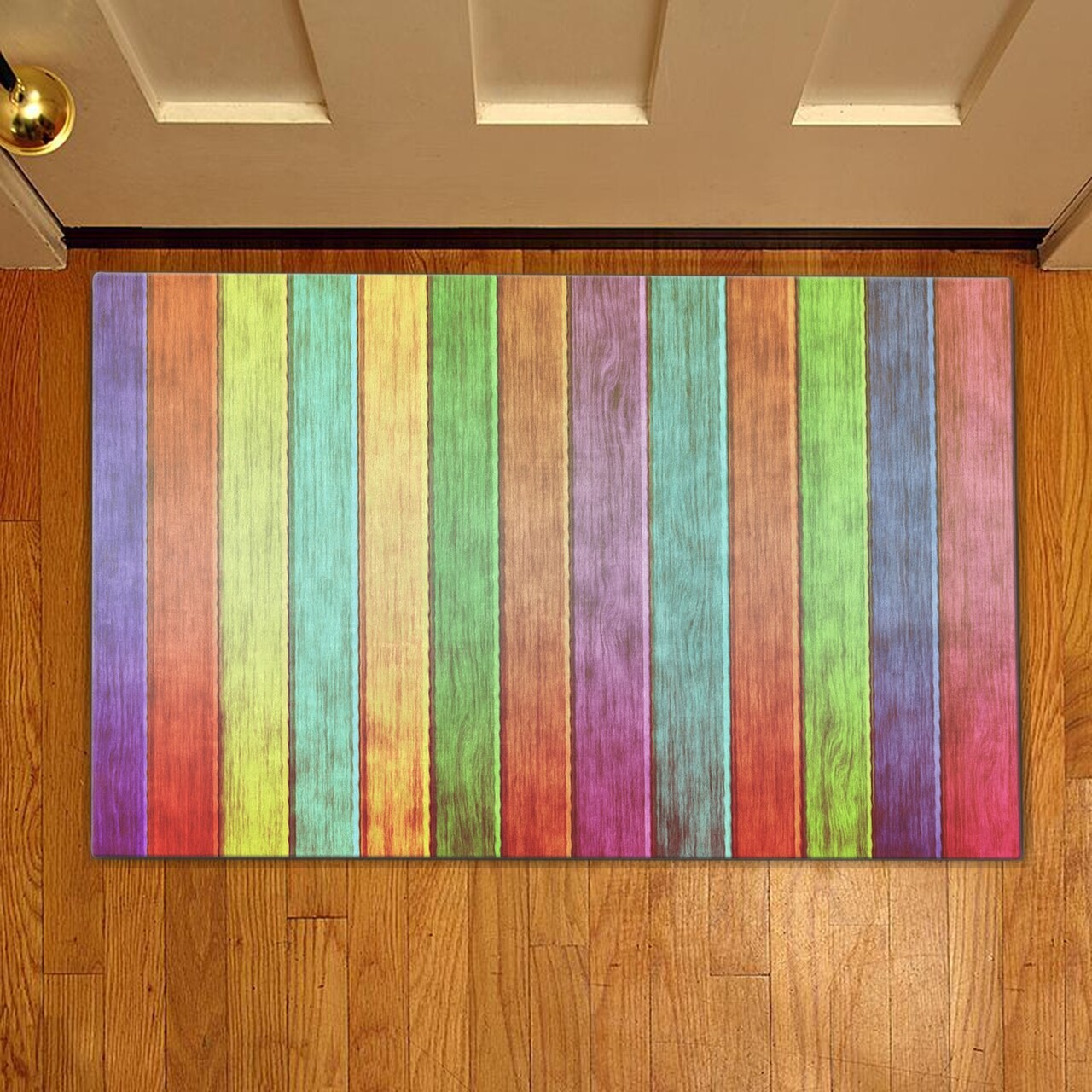 Covoras de intrare Rainbow, Casberg, 38x58 cm, poliester, multicolor