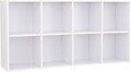 Biblioteca cu 8 compartimente, Vasagle, 65.5x30x129.5 cm, PAL, alb