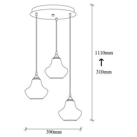 Candelabru, Opviq, Gold - 051, E27, 40W, metal