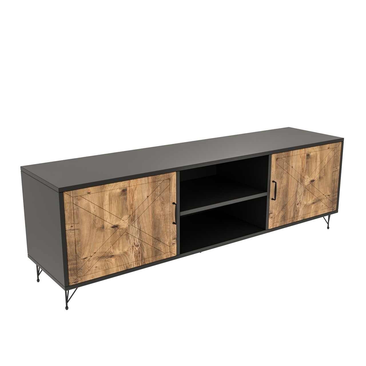 Comoda TV Venus, Kalune Design, 160x40x56 cm, maro - 1 | YEO