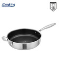 Tigaie adanca 4.2 L, Titanium, Cooking by Heinner, 28x7.5 cm, inox/sticla, argintiu