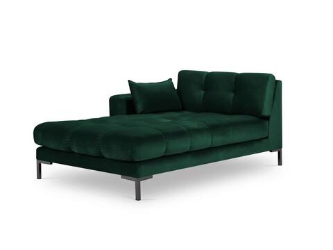 Sezlong living stanga 1 loc, Mamaia, Micadoni Home, BL, 185x102x75 cm, catifea, verde bottle