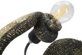 Lampa de masa, Lizard, Mauro Ferretti, 1 x E14, 25W, 37.5 x 16.5 x 22 cm, polirasina, negru/auriu