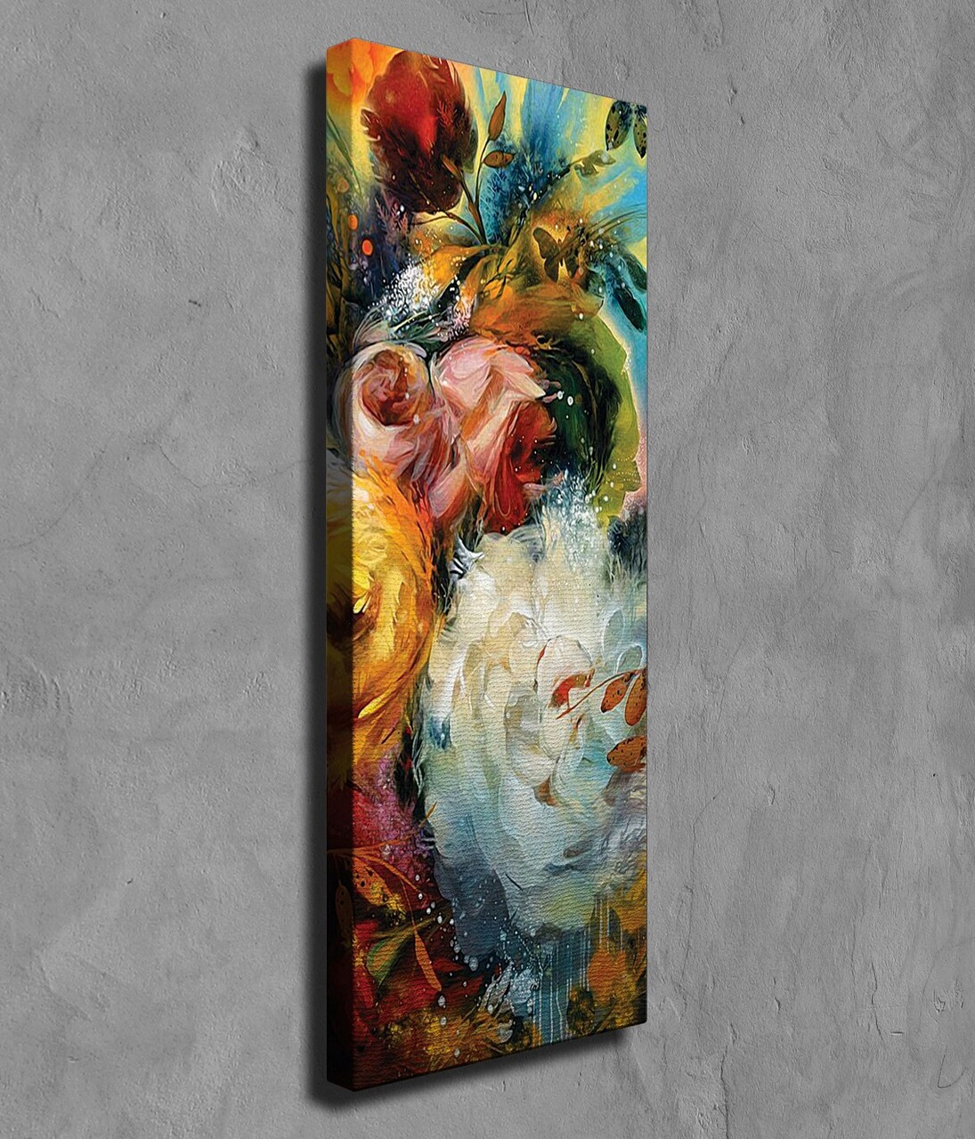Tablou decorativ, PC190, Canvas, Lemn, Multicolor