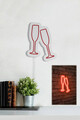 Decoratiune luminoasa LED, Champagne Glasses, Benzi flexibile de neon, DC 12 V, Rosu