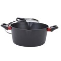 Oala cu capac Luigi Ferrero Rosso FR-2411, Ø28 cm, 6.7 L, aluminiu presat/invelis non-stick