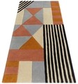 Covor Geometry Bedora, 160x230 cm, 100% lana, multicolor, finisat manual