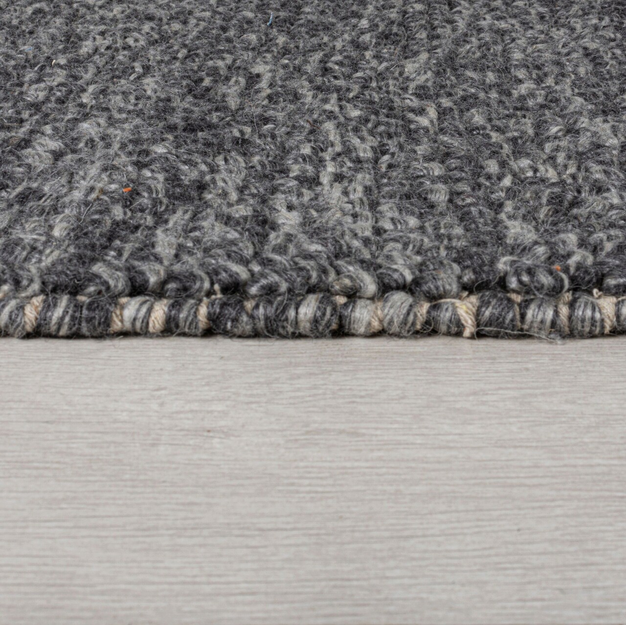 Covor Minerals Dark Grey, Flair Rugs, 60x230 cm, lana/poliester, gri inchis