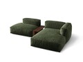 Coltar modular dreapta 2 locuri, Martina-120, Micadoni Home, 285x176x75 cm, catifea, verde