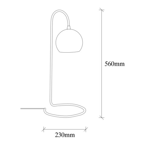 Lampa de masa, Yilan - NT - 121, Sheen, 14 x 23 x 56 cm, 1 x E27, 40W, negru