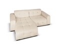 Coltar stanga 4 locuri, Kendal, Micadoni Home, BL, 256x173x79 cm, catifea, bej deschis