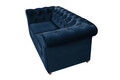 Canapea Oxford Chesterfield, 93x183x75 cm, 2 locuri, Albastru