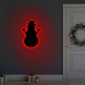 Lampa de perete Snowman 2, Neon Graph, 25x30 cm, rosu