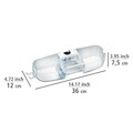 Suport accesorii baie Caddy Premium, Wenko, 36x12x7.5 cm, plastic/polistiren/ABS, transparent