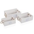 Set 3 cosuri de depozitare Nautical, Versa, 40x28x15 cm, lemn