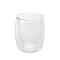 Set 2 pahare forma geometrica Cembra Modern, Homla, 280 ml, sticla borosilicata, transparent