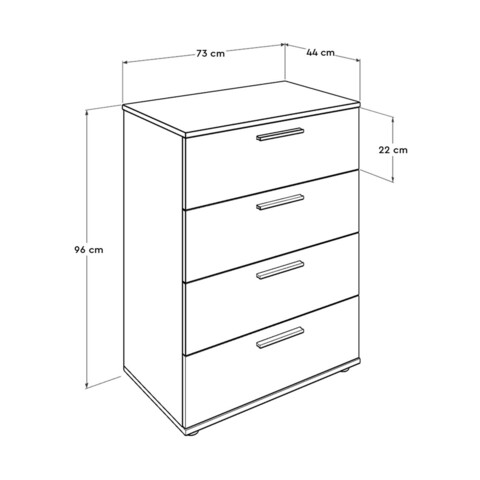 Dulap, Adore, SFN-540-BB-1, 73x96x44 cm, PAL, Alb