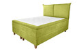 Pat matrimonial, Stockholm, Pillows E, 160x200 cm, saltea tip Pocket, topper memory, Verde